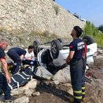 Otomobil dereye düştü: 2 ölü, 1 yaralı
