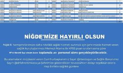 Niğde’deki Sağlık Kuruluşları 451 Personel Alacak!