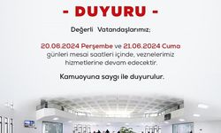 Vezneler Bugün ve Yarın’da Hizmet Verecek