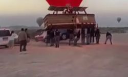 Kapadokya'da sıcak hava balonu ile otomobil çarpıştı