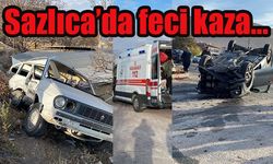 Sazlıca'da feci kaza 4 yaralı 1'i ağır