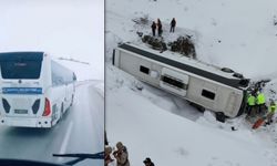 İşte otobüsün kaza yapmadan saniyeler öncesi...