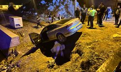 Navigasyon mağduru sürücü araziye uçtu