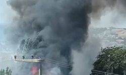 Ot yangını: Bekçi kulübesi kül oldu