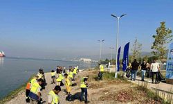 Yarım saatte 70 kilo atık toplandı
