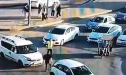 Trafikte polise sopayla saldıran şahıs tutuklandı