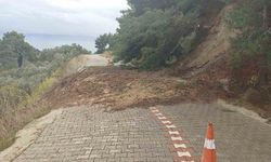 Düşen kaya parçası toprak kaymasına sebep oldu