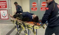 Devrilen motosikletteki kişi yaralandı