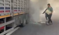 Niğde-Mersin yolunda seyir halindeki TIR’da yangın