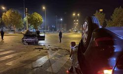 Kazaya karışan otomobil takla attı: 2 yaralı