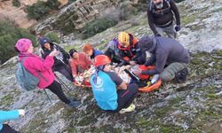 Yürüyüş yaparken dere yatağına düşen şahıs kurtarıldı