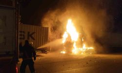 Alevlere teslim olan tır kullanılamaz hale geldi