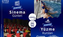 Çocuklara ücretsiz yüzme ve sinema etkinlikleri sürüyor
