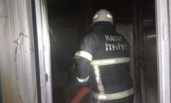 Yanan konteyner kullanılamaz hale geldi