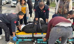 Yayaya çarpmamak için motosikleti devirdi: 1 yaralı