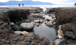 Yılın en kısa gününde deniz suyu çekildi