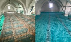 Bağlama Merkez Camii’nde halılar yenilendi