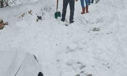 Köylüler kapanan sokaklarını elbirliğiyle açtı