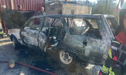 Bakım yapılan araç alev alarak yandı