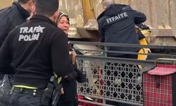 Yaya geçidinde kamyonun çarptığı kadın yaralandı