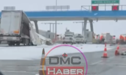 Kuruyemiş yüklü TIR gişelere çarptı: 1 yaralı