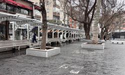 Niğde’de kar yağışı sonrası çarşı boş kaldı