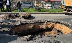Yol çöktü, facianın eşiğinden dönüldü