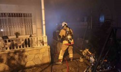 Evin bodrumunda yangın çıktı