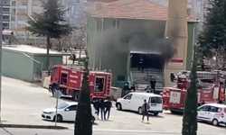 Niğde'de camiden dumanlar yükseldi