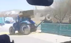 Niğde’de römork devrildi