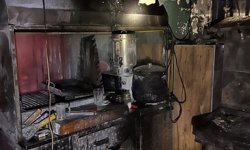 İş yerinin mutfağında çıkan yangın büyümeden kontrol altına alındı