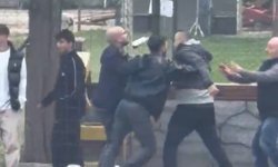 Kadın hakeme saldırı girişimi kamerada