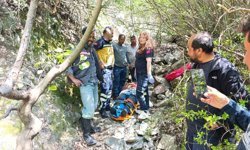 Uçurumdan düşen vatandaş yaralandı
