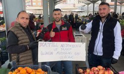 Niğde’de pazarcı esnafından İsrail’e protesto