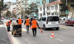 Niğde’de yön çizgi boyama çalışması yapıldı
