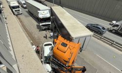 2 tır ve 1 otomobilin hurdaya döndüğü kaza