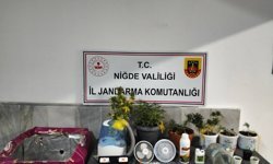 Niğde’de evde kenevir düzeneği ortaya çıkarıldı