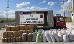 Niğde'de 1 ton 650 kilo kaçak tütün ele geçirildi