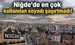 Niğde’de en çok kullanılan soyadı şaşırtmadı!