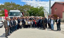 Aktaş Kasabası’nda 8 araç için kurban kesilerek dua edildi