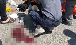 Motosikletten düşen kadın ağır yaralandı