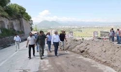 Çöken istinat duvarında inceleme yapıldı