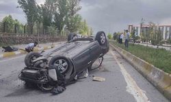 Trafik kazası: Araç takla attı, sürücü yaralandı