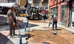 Niğde’de yağmur sonrası çöken taşlarda onarım çalışması
