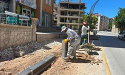 Niğde'de kaldırım yenileme çalışmaları sürüyor