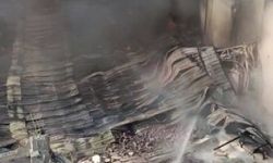 Narenciye paketleme tesisinde yangın