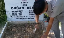 Niğdeli gençten şehitliğe gönüllü bakım