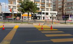Bor yolundaki yaya geçitleri yenilendi