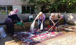 Geleneksel halı yıkama mesaisi başladı