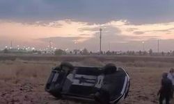Otomobil tarlaya uçtu: 1 yaralı
